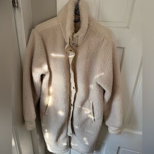 Athleta fleece cream white